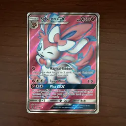 Sylveon GX Full Art Holo Ultra Rare 140/145 SM Guardians Rising Pokemon TCG - Image 1