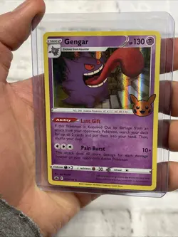 Gengar 2021 Trick Or Trade Halloween Stamp Pokemon TCG Line Holo 057/198 NM Card - Image 1