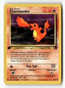 Pokemon Card Charmander 1st Edition LP Team Rocket 50/82 - Image 1