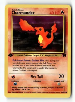Pokemon Card Charmander 1st Edition LP Team Rocket 50/82 - Image 1
