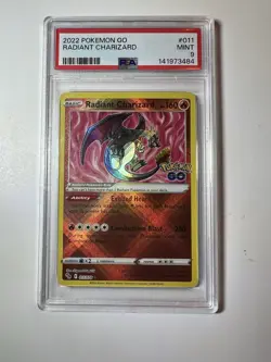 Pokemon PSA 9 2022 Pokemon GO Radiant Charizard Holo 011/078 English - Image 3
