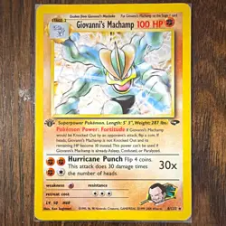 Pokemon TCG Giovanni's Machamp 6/132 Gym Challenge Holo Rare Eng 100 HP WOTC - Image 1
