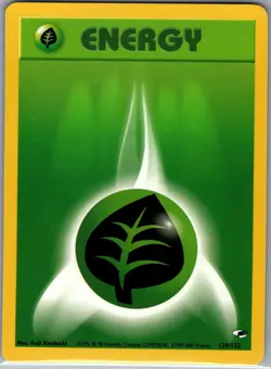 Grass Energy 129/132 Non Holo Gym Challenge - Pokemon Card - NM - Image 1