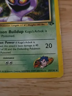 Pokemon Card - Koga's Arbok Gym Challenge 1st Edition 25/132 Rare - Image 3