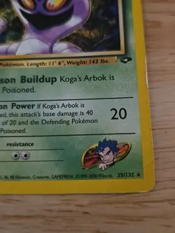 Pokemon Card - Koga's Arbok Gym Challenge 1st Edition 25/132 Rare - Image 4