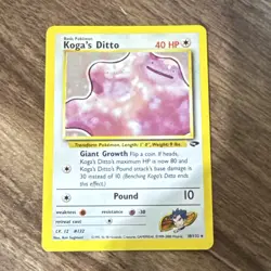 Koga's Ditto 2000 Pokemon TCG Gym Challenge Common 10/132 Unlimited WOTC - Image 1
