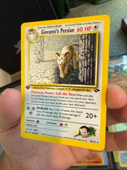 Pokemon TCG Giovanni's Persian 8/132 Gym Challenge Holo Rare 1st Edition NM - Image 1
