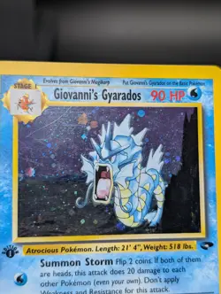 Giovanni's Gyarados 5/132 Gym Challenge 1st Edition Holo Rare Pokemon WOTC HP - Image 4