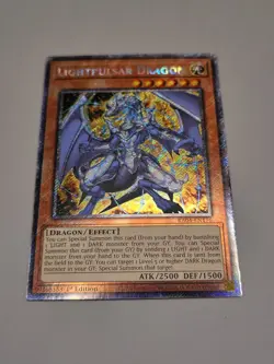 YUGIOH Lightpulsar Dragon RA04-EN176 Platinum Secret Rare 1st Ed NM - Image 1