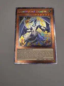 YUGIOH Lightpulsar Dragon RA04-EN176 Platinum Secret Rare 1st Ed NM - Image 2