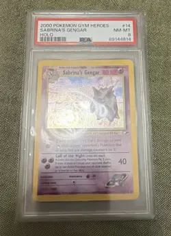 Pokemon Card - Sabrina's Gengar 14/132 Gym Challenge WOTC - PSA 8 - Image 3