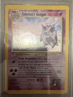 Pokemon Card - Sabrina's Gengar 14/132 Gym Challenge WOTC - PSA 8 - Image 4