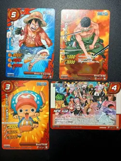 ONE PIECE Card Game Promo Cards Monkey D. Luffy, Roronoa Zoro, Tony Tony - Image 1