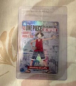 Sealed One Piece Card Game College Monkey D. Luffy US Voyage Promo P-055 - Image 1