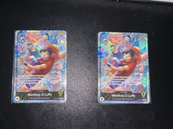 2x Bandai One Piece Card Game Monkey D. Luffy OP15-098 Leader Alt Art Foil 5000 - Image 1