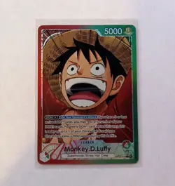 Bandai One Piece Card Game Monkey D. Luffy Leader Alt Art Foil OP13-001 5000 - Image 1
