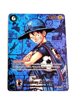 One Piece Card Monkey D. Luffy OP13 118 SEC Comipara Samurai Blue Collaboration - Image 1