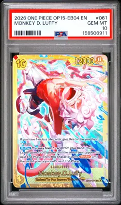 2026 One Piece Monkey D. Luffy OP15 EB04-061 SEC PSA 10 Gem Mint - Image 1