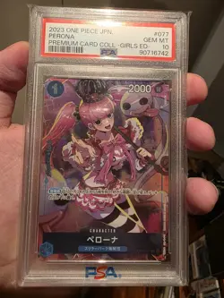 One Piece TCG Perona OP01-077 Premium Card Collection Girls Ed Japanese PSA 10 - Image 1