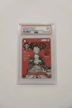 2025 One Piece Japanese ST21-014 Monkey D Luffy Promo Magazine Vol.20 PSA 9 - Image 1