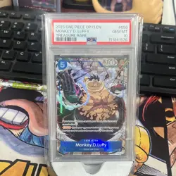 Monkey D. Luffy OP11-058 Treasure Rare Holo PSA Graded EN 2025 One Piece - Image 1