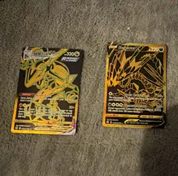 Pokemon TCG Rayquaza VMAX 111/203 & Eternatus V 116/203 2-Card Lot - Image 1