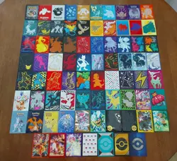 Huge Lot Of 77 Unique Authentic Pokemon Card Sleeves! Open To Offers! - Image 1