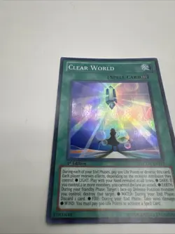 YUGIOH Clear World LCGX-EN217 1st edition Super Rare LP - Image 2