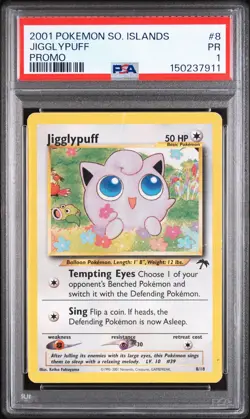 2001 POKEMON SOUTHERN ISLANDS PROMO #8 JIGGLYPUFF PSA 1 - Image 1