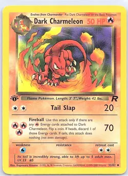 Dark Charmeleon 32/82 Uncommon Team Rocket Pokemon 1st Edition Moderately Played - Image 1