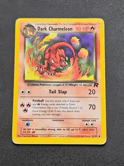 Dark Charmeleon 32/82 Uncommon Team Rocket Pokemon Unlimited Heavily Played - Image 1