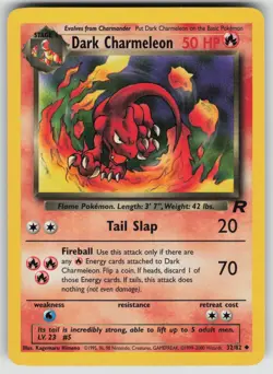 Dark Charmeleon 32/82 Uncommon Team Rocket Pokemon Unlimited Moderately Played - Image 1