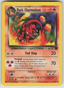 Dark Charmeleon 32/82 Uncommon Team Rocket Pokemon Unlimited Moderately Played - Image 1