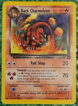 Pokemon TCG Dark Charmeleon Team Rocket 32/82 Regular LP Uncommon Card Vintage - Image 1