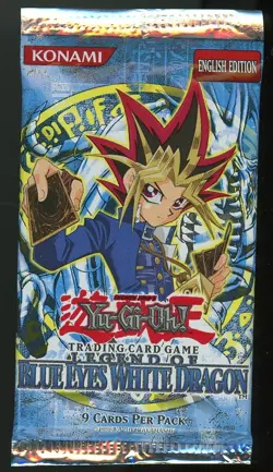 Yugioh Master Collection Legend of Blue Eyes LOB Sealed Booster Pack Unweighed - Image 1