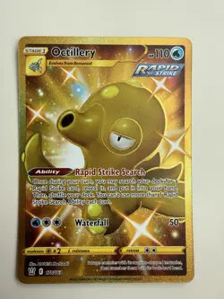Pokemon TCG Octillery 178/163 Gold Secret Rare Battle Styles NM - Image 1