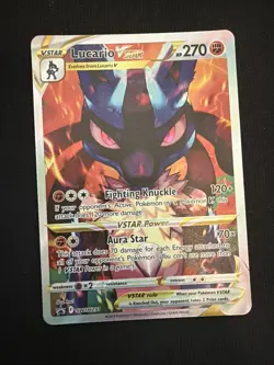 Pokemon TCG Lucario VSTAR SWSH291 Crown Zenith Promo Card Near Mint Condition - Image 1