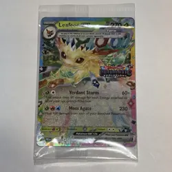 Pokemon TCG Prismatic Evolutions Leafeon ex 006/131 Stamped Promo Card SEALED - Image 1