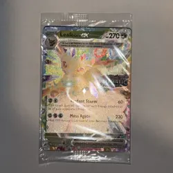 Pokemon TCG Prismatic Evolutions Leafeon ex 006/131 Stamped Promo Card SEALED - Image 3