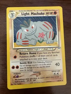 LIGHT MACHOKE 49/105 Neo Destiny Pokemon Card Regular LP - Image 1