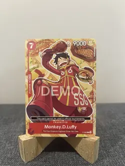 RARE Bandai One Piece Card Game Monkey D. Luffy Promo P-080 DEMO card - Image 2