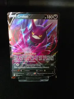 Pokemon TCG Crobat V Shining Fates Holo Ultra Rare Card 044/072 Mint Condition - Image 1