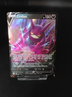 Pokemon TCG Crobat V Shining Fates Holo Ultra Rare Card 044/072 Mint Condition - Image 2