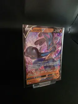 Pokemon TCG Lucario v Champions Path Holo Ultra Rare Card 027/073 Mint Condition - Image 3