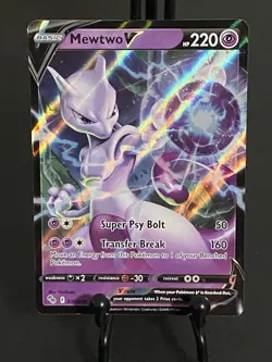 Pokemon Go TCG Mewtwo V Ultra Rare Holo Card 30/78 - Image 1