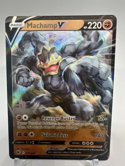 Pokemon TCG Astral Radiance Ultra Rare Holo Card Machamp v 072/189 NM Condition - Image 1