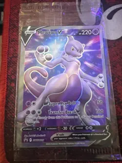 Pokemon Go TCG Mewtwo v SWSH229 Holo Promo Card Sealed, Near Mint - Image 3
