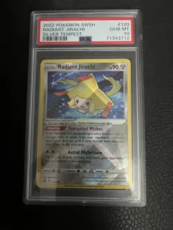 PSA 10 Radiant Jirachi 120/195 Pokemon Silver Tempest Holo Graded Card - Image 1