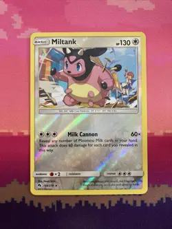 Pokemon Card Miltank Lost Thunder Reverse Holo Rare 158/214 Near Mint - Image 1