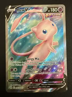 Pokemon TCG Mew V 250/264 SWSH08 Fusion Strike Full Art Holo EN 180HP 2021 - Image 1